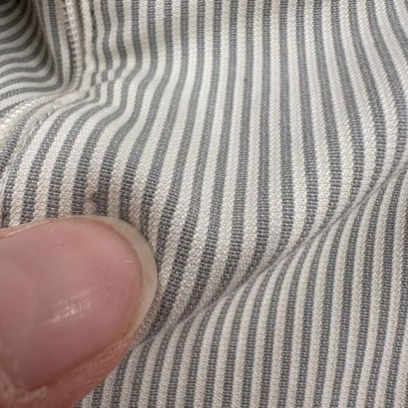 Express Editor Gray Striped Flare Wide Leg Trouser Pants Size 4 Career Corporate - Picture 3 of 16